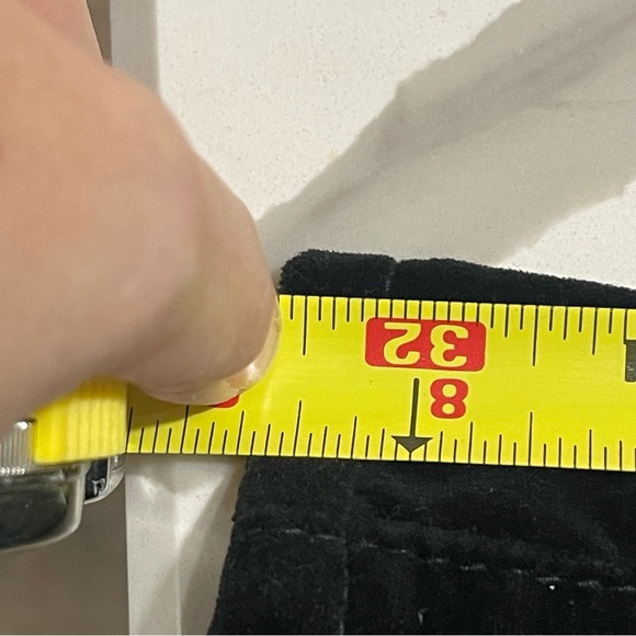 BCBGmaxazria black velvet pants with Leg Zipper size 26 - Picture 13 of 13